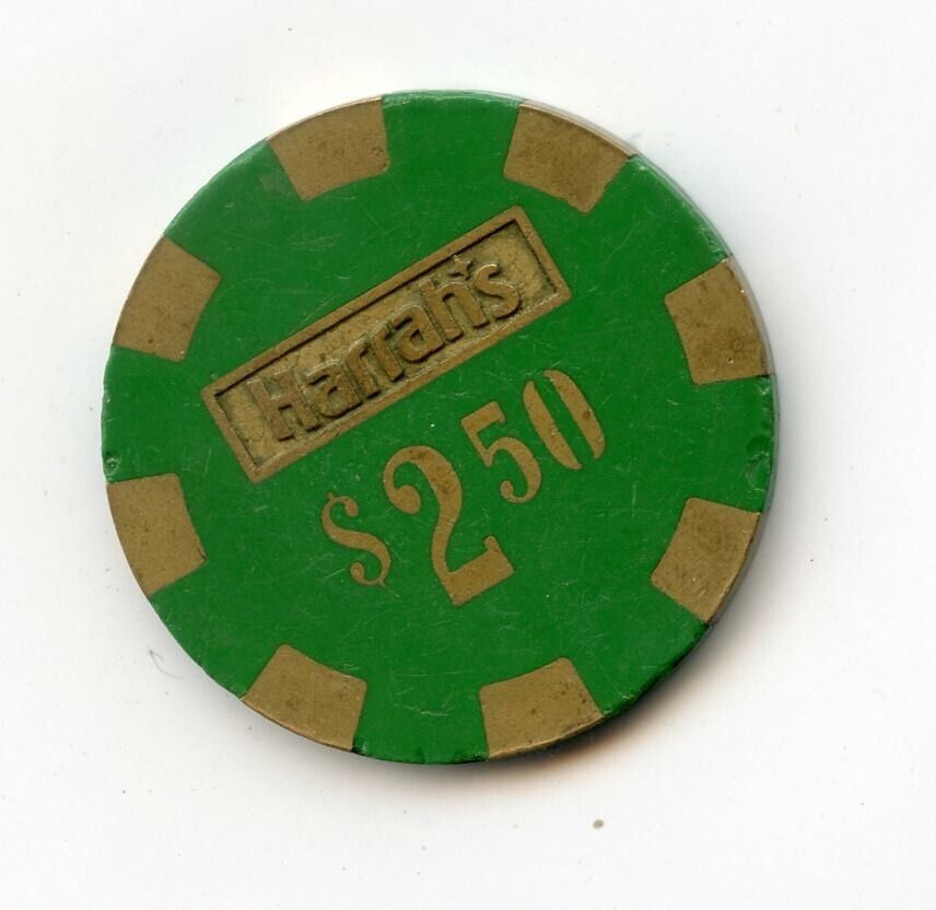 2.50 Chip from the Harrahs Casino Reno Nevada Brass Inserts