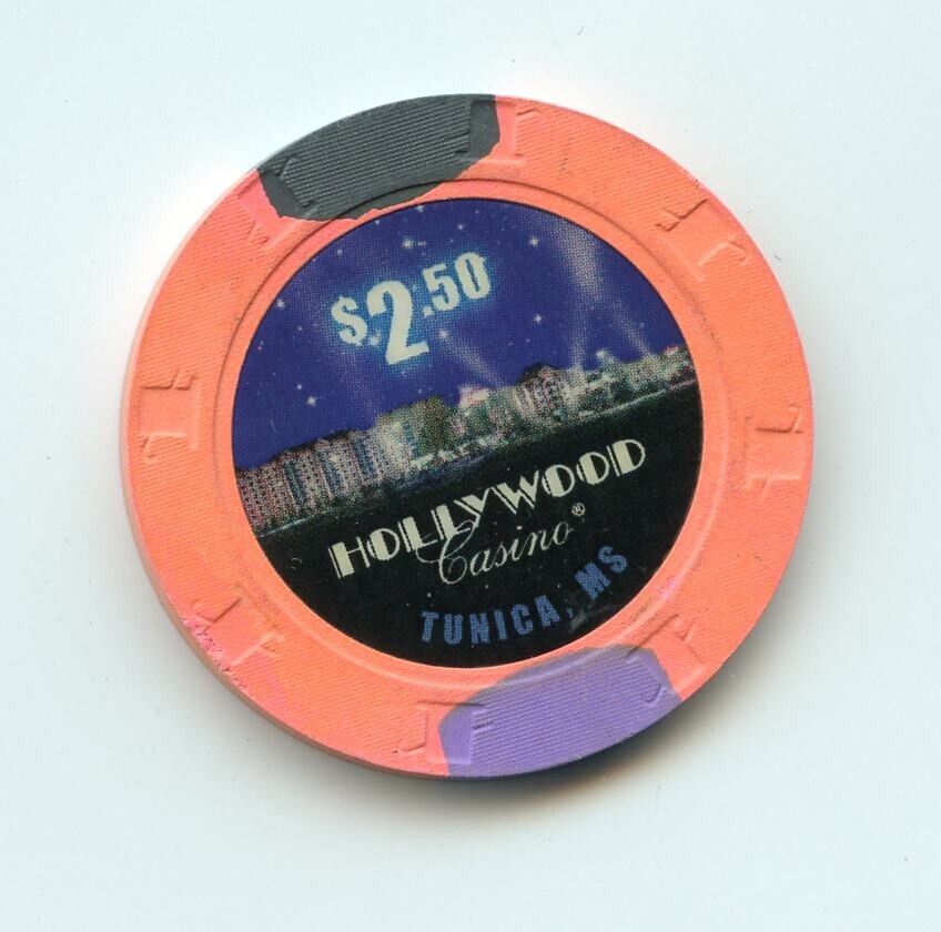 2.50 Chip from the Hollywood Casino Tunica Mississippi H&C 2 Inserts