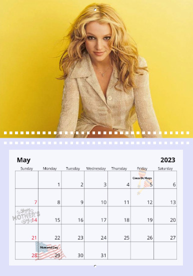 Britney Spears 2023 Wall Calendar