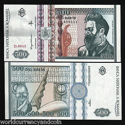 ROMANIA 500 LEI P101 1992 Brancusi Art Works SCULPTURE UNC CURRENCY MONEY NOTE