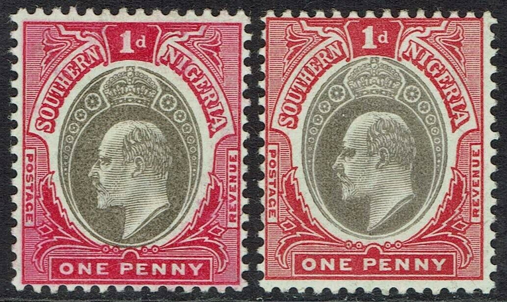 Southern Nigeria 1904 Kevii 1d Both Papers Wmk Multi Crown Ca