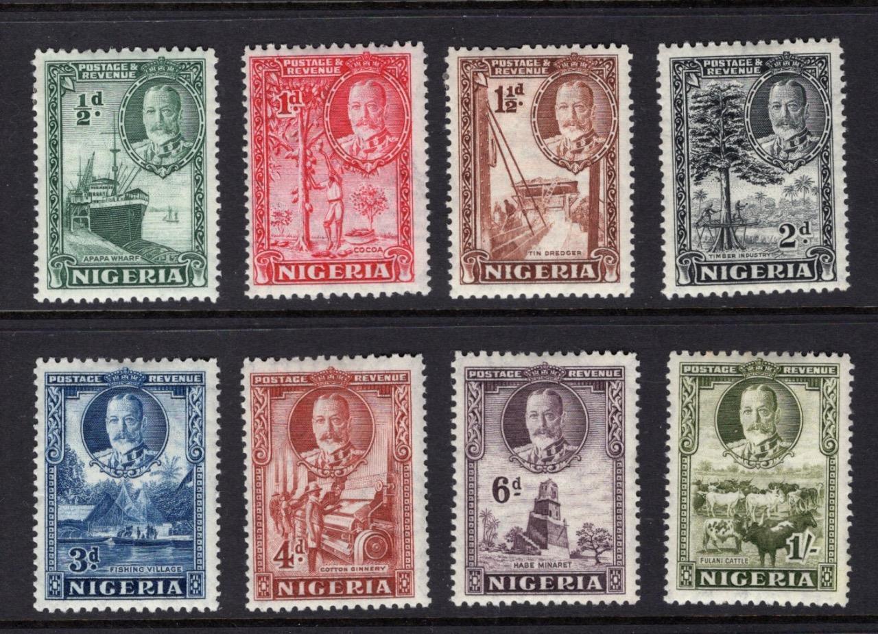 Nigeria 1936 Kgv Partial Set - Og Mh,mlh & Mnh - Sc# 38-45 (ref# 6667)
