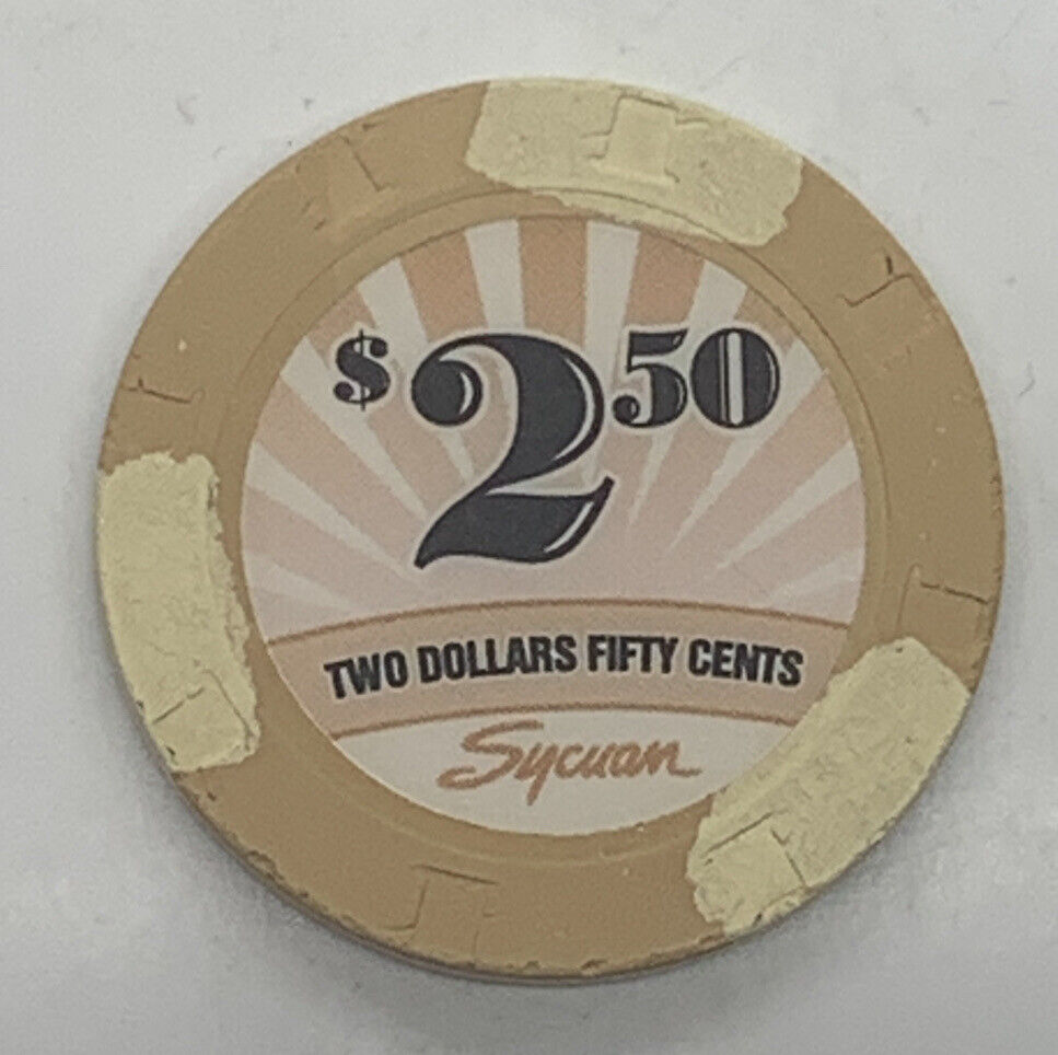Sycuan Casino El Cajon California $2.50 Chip - Tan Cream H&c