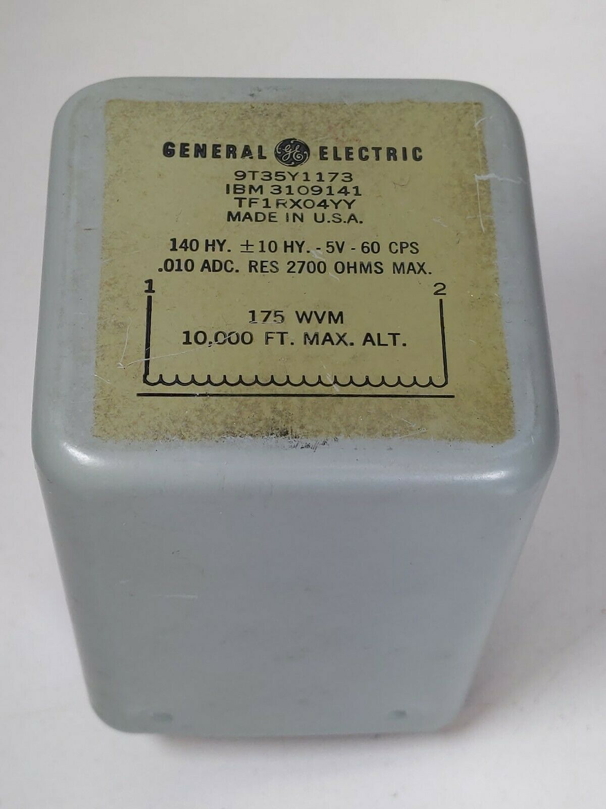 Vintage General Electric Transformer 9T35Y see pics 1173 U.S.A. 175WVM