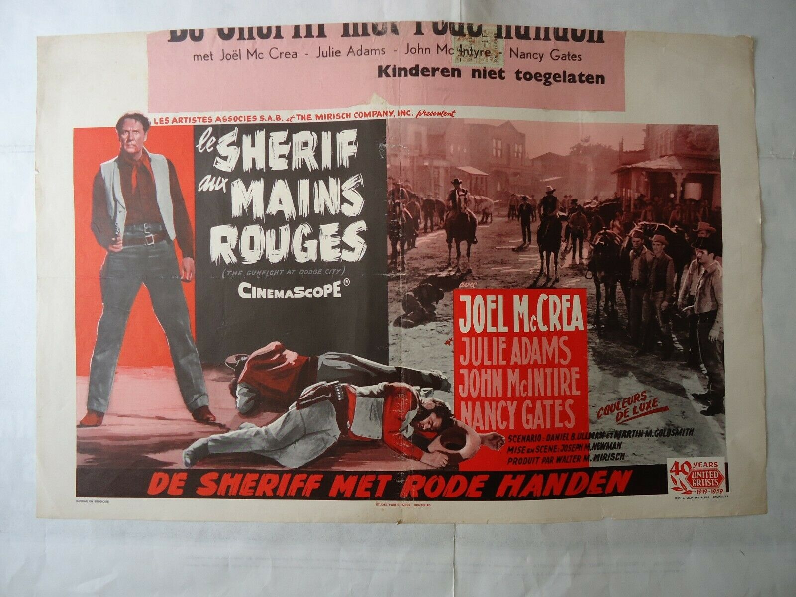 Western/joel Mccrea/the Gunfight At Dodge City/u3a/ Belgian Poster