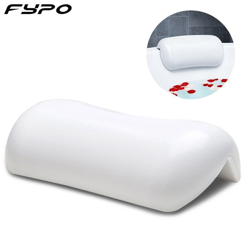 Nonslip Spa Bathtub Pillow Headrest With Suction Cups Waterproof & Easy To Clean